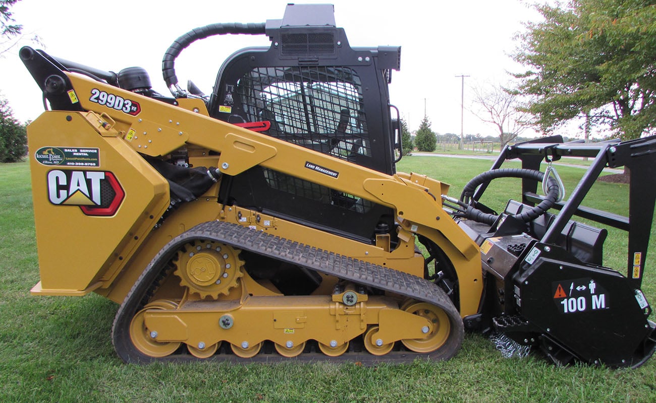 backhoe on property